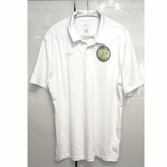 Nike Other - Nike Oakland A's athletic Polo Cooperstown collection men's SZ L Dri-Fit